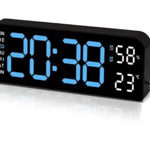 Black Snooze Night Light Alarm Clock